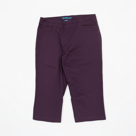 Apt. 9 Pants - (Apt.9) Brynn Ladies' Purple Capri Pantssize 12p